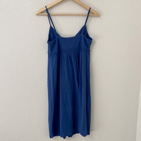 Boden Summer Dress Size 6L Long Blue Fit & Flare Sleeveless Knit - Picture 4 of 4